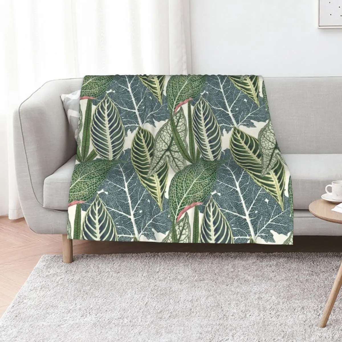 

Green tropical leaves VI Throw Blanket Blankets For Bed Sofa Moving For Baby Blankets