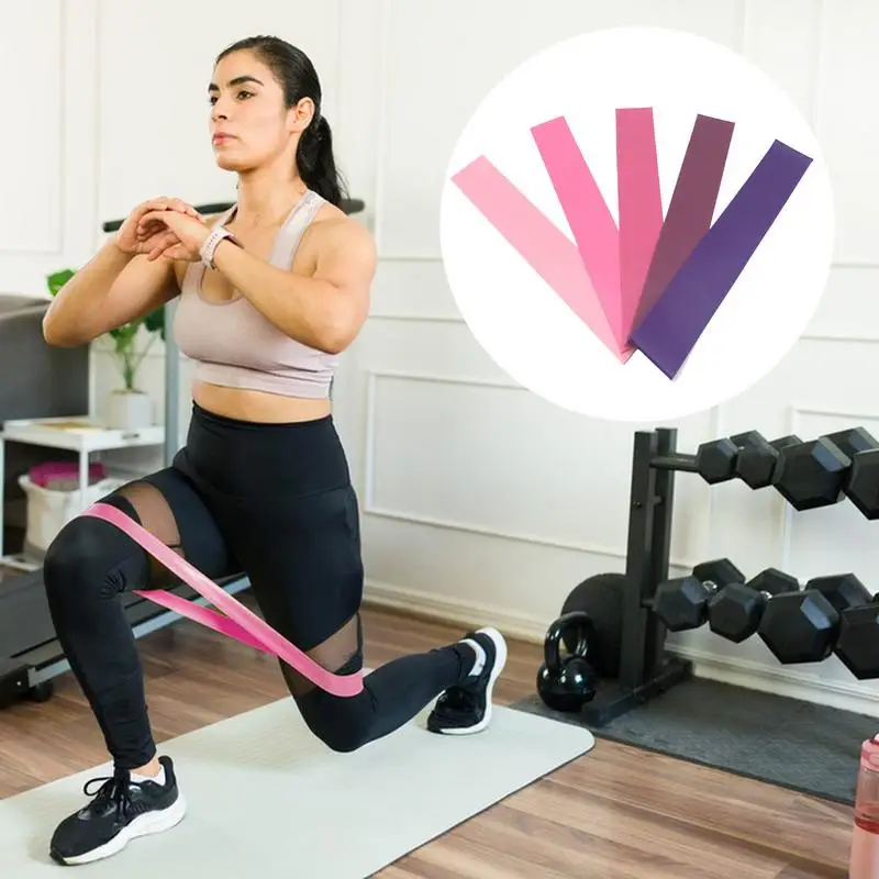 

Workout Bands Resistance Stretch Fitness Bands 5 Resistance Levels Elastic Portable Equipment Straps For Leg Arm Back Thigh
