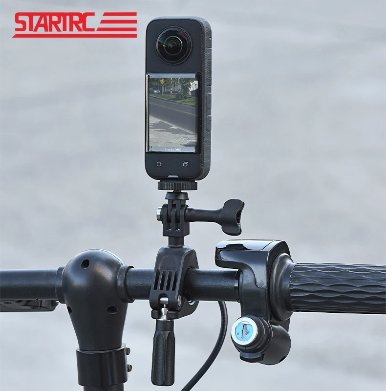 STARTRC Reithalterung für Insta360 X5 X4 X3 Ace Pro 2/GoPro Fahrradgriff Fester Halter Fahrradhalterung Clip Kamerazubehör