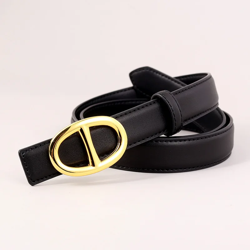 Leather Womens Belt C Buckle Premium High Versatile Decoration with Dress Jeans Belt Ladies Luxury Women Waist Belt