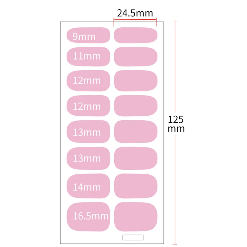 MEBIS 16色単色ネイルアートステッカー フルステッカー モノクロセット 粘着剤付きネイルステッカー 在庫あり ネイルステッカー