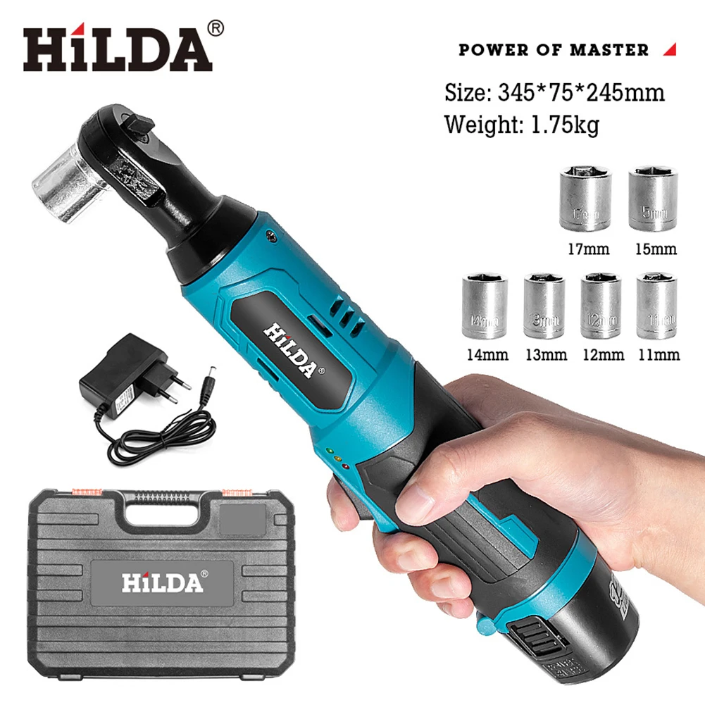 

Hilda 12V lithium battery ratchet wrench angular charging impact electric wrench household wrench board