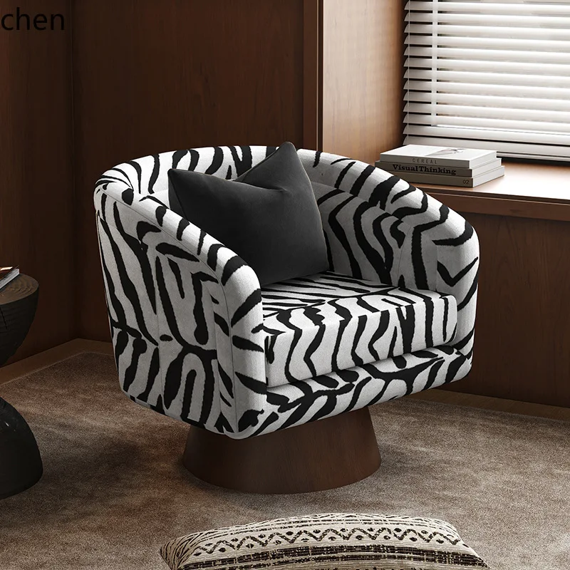 ZML Lounge Chair Single Sofa Chair Living Room Balcony Lounge Sofa Rotatable