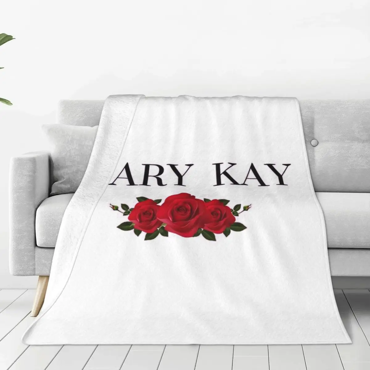 Mary Kay Roses Blankets Soft Warm Flannel Throw Blanket Cover for Bed Living room Picnic Travel Home Couch