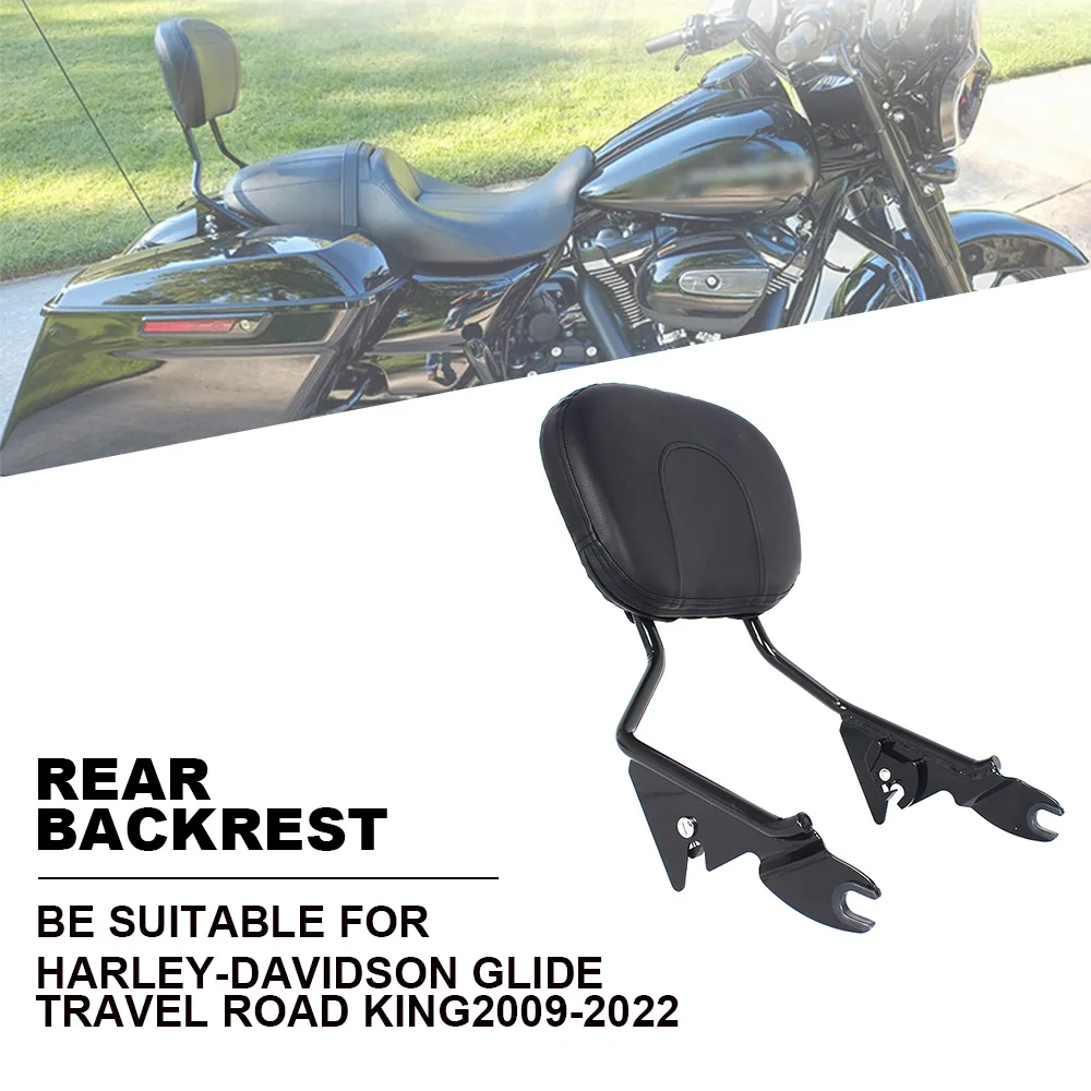 Tył motocykla oparcie pasażera Sissy Bar Bagaż dla Harley Davidson Touring Street electride Road King FLHX 2009-2023