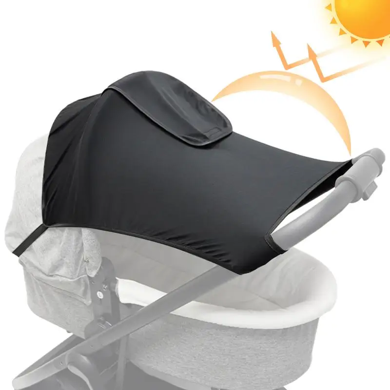 Stroller Sun Shade Sun Shade For Stroller Foldable Adjustable UV Protection Net Sunshade For Hot Weather Protection Travel Beach
