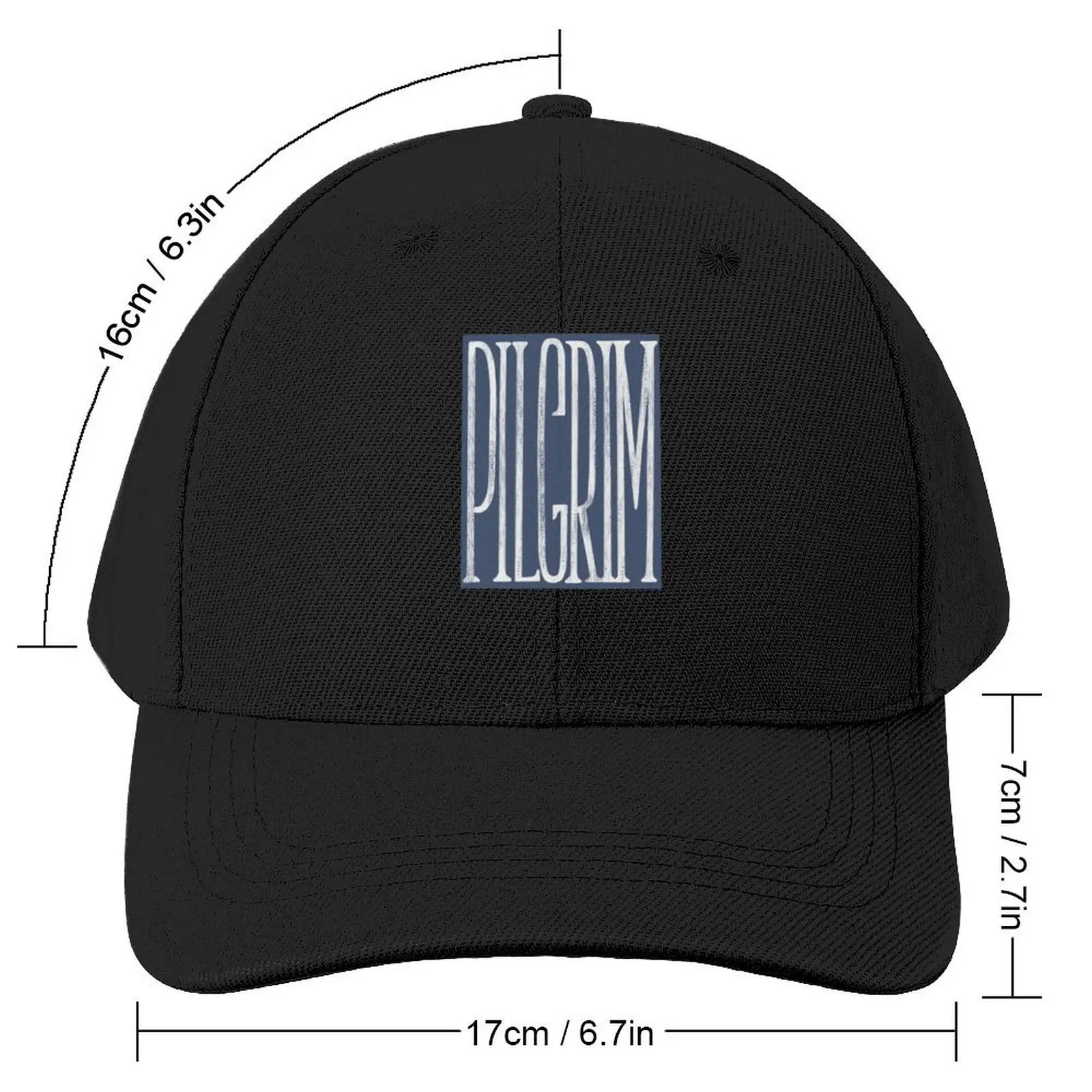 Pilgrim - White on Blue Baseball Cap Wild Ball Hat Snapback Cap Fashion Beach Golf Cap Hats Woman Men's