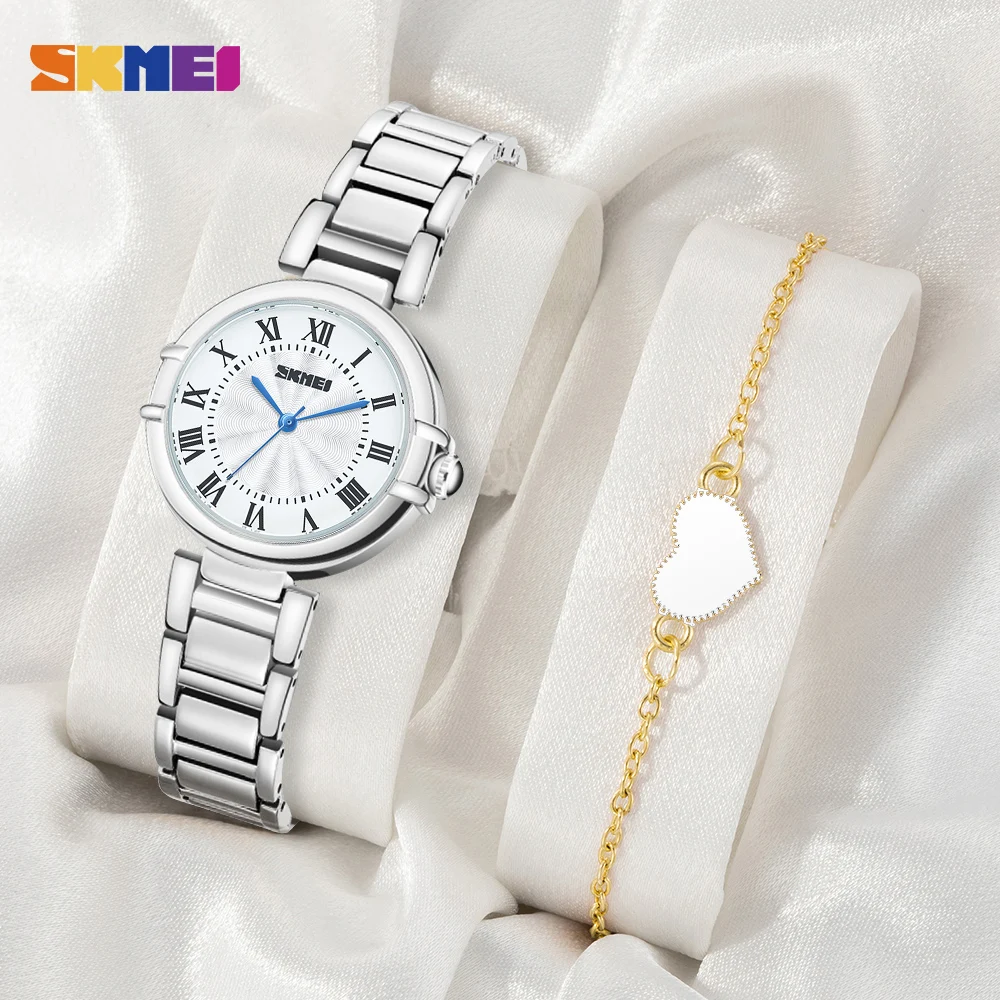 SKMEI Romantic Style Quartz Women's Watch Fashion Thin Strap Ladies Bracelet Wristwatch Female Clock Waterproof Relogio Feminino