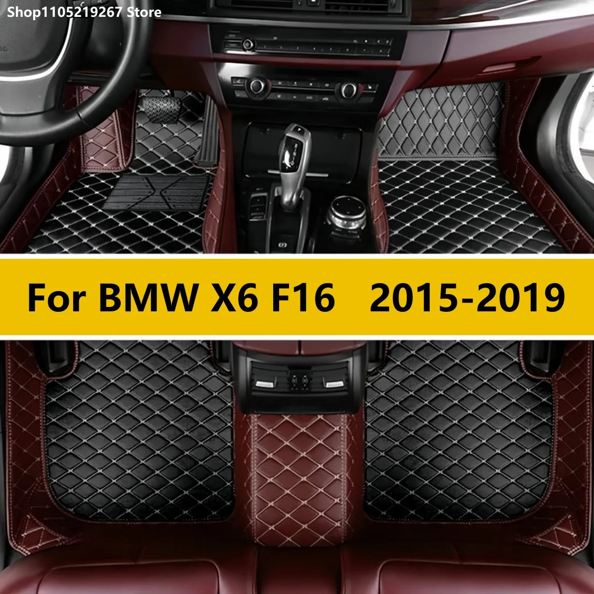 

Floor Mats For BMW X6 F16 2015 2016 2017 2018 2019 Interior Details Accessories Artificial Leather