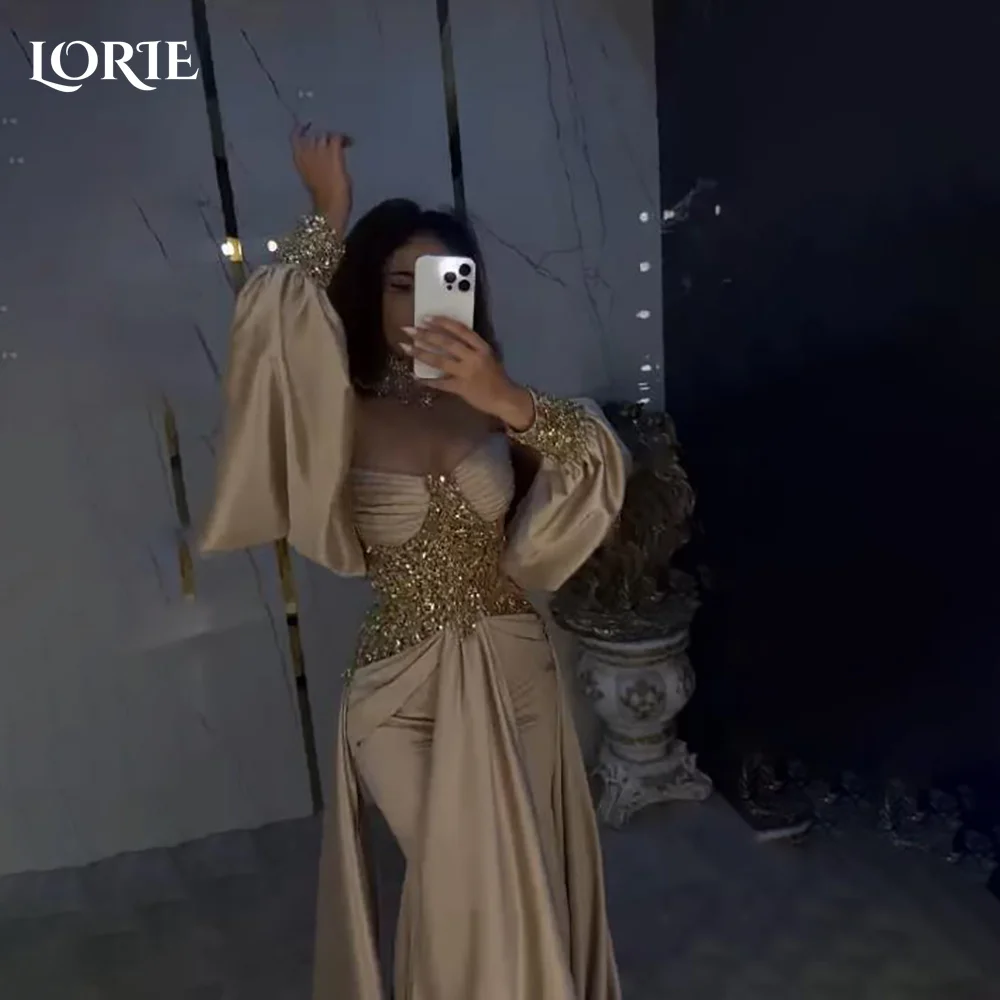 

LORIE Shawl Crepe Mermaid Evening Dress Sexy Lace Appliques Illusion Prom Dress Corset Train Floor Length Party Gown Customized