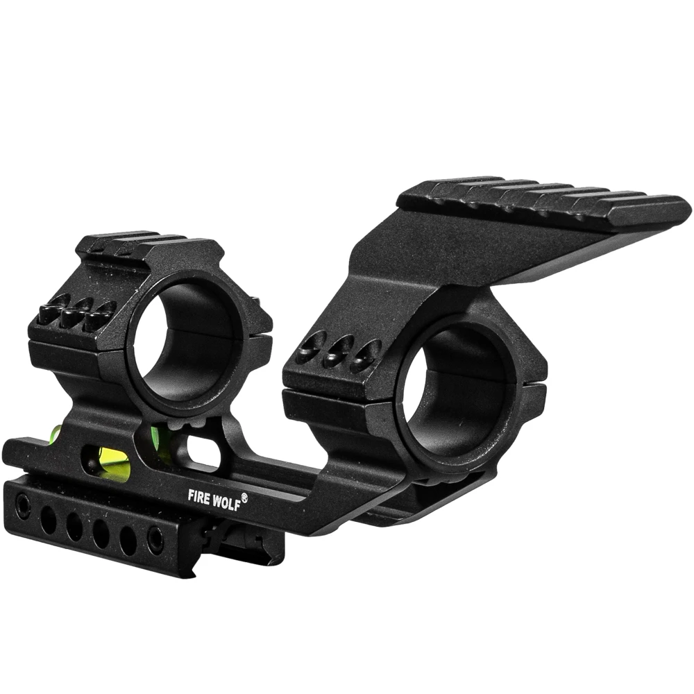 FIRE WOLF Scope Level Mount 25.4/30mm Optical Sights Rings Riflescope Mounts Use For 11/20mm Picatinny Rails With Extended Rails