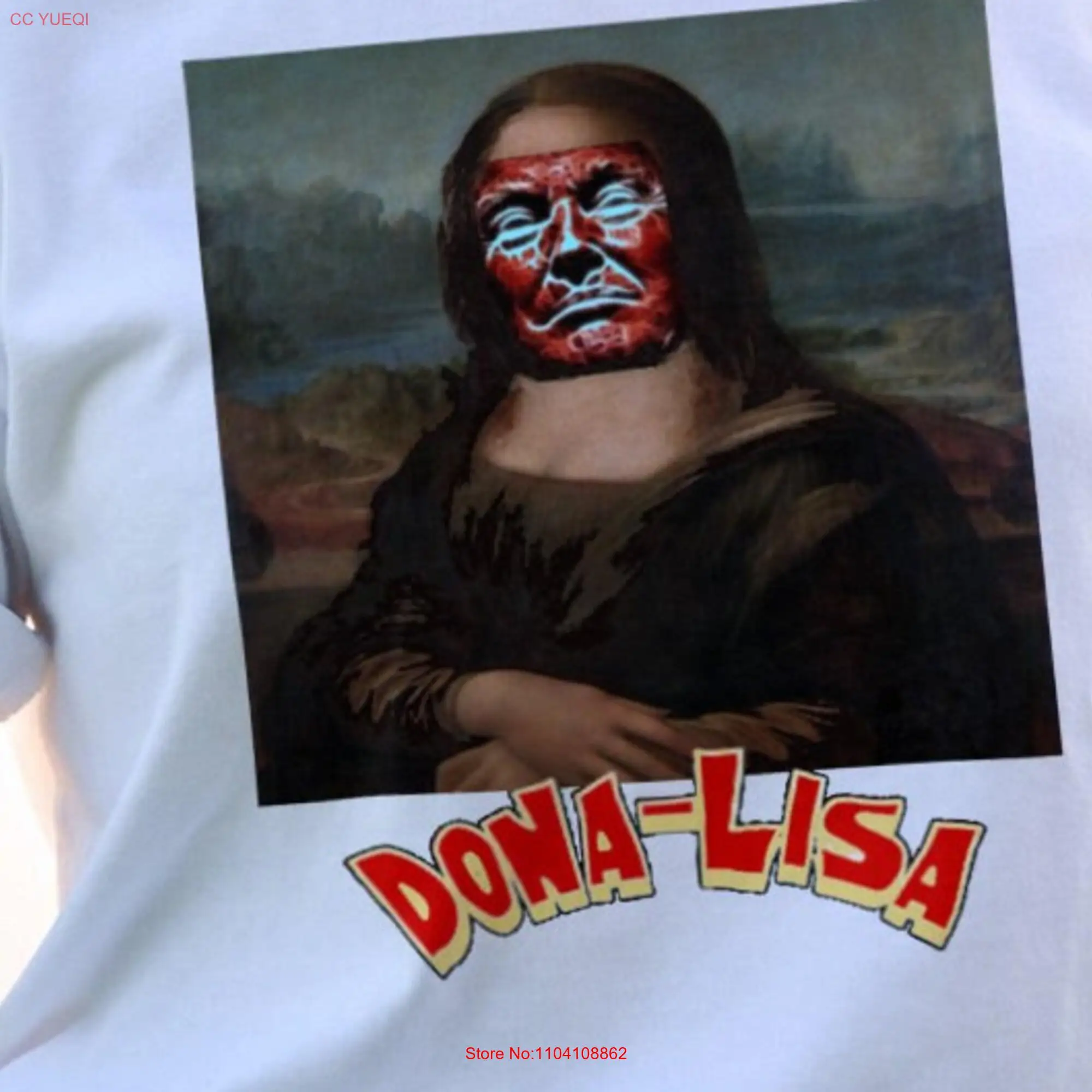 Donald Trump Mona Lisa Halloween Dona  T Shirt long or short sleeves