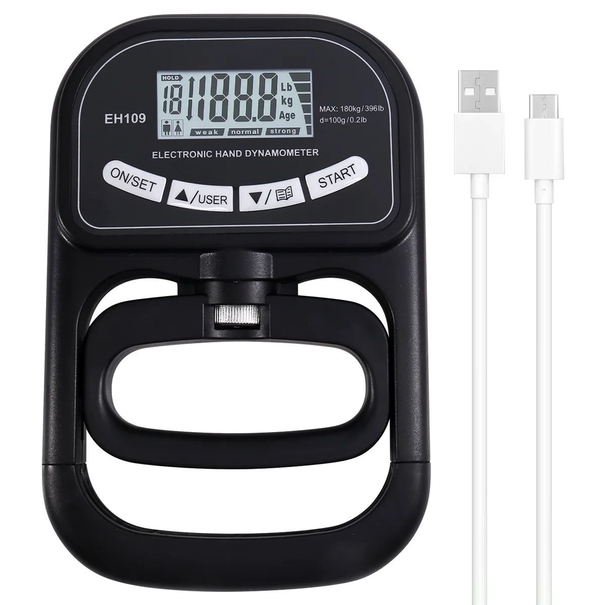 

ABQR 265 Lbs / 120Kgs Hand Dynamometer Grip Strength Trainer-Electronic Hand Grip Strength Tester Grip Strengthener