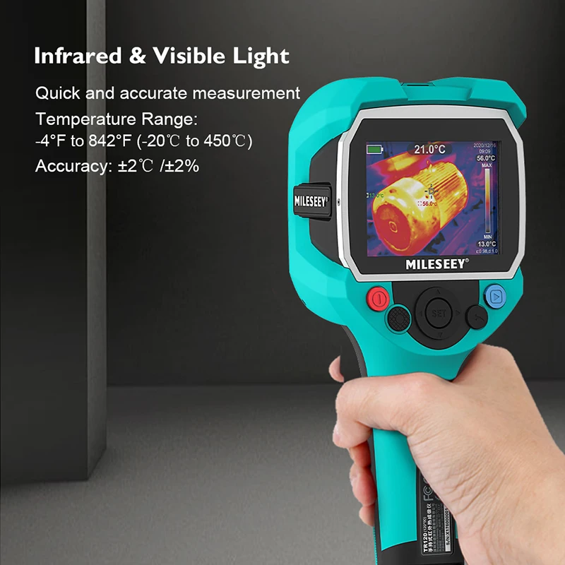 Mileseey TR120 Infrared (IR) Thermal Imager 3.5 inch Display High Precision Professional Temp Detector For Plumbing Heating Dete