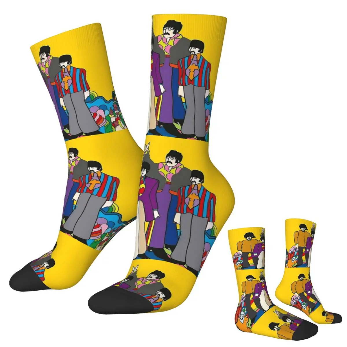 

Yellow Submarine Socks Harajuku High Quality Stockings All Season Long Socks Accessories for Unisex Birthday Present