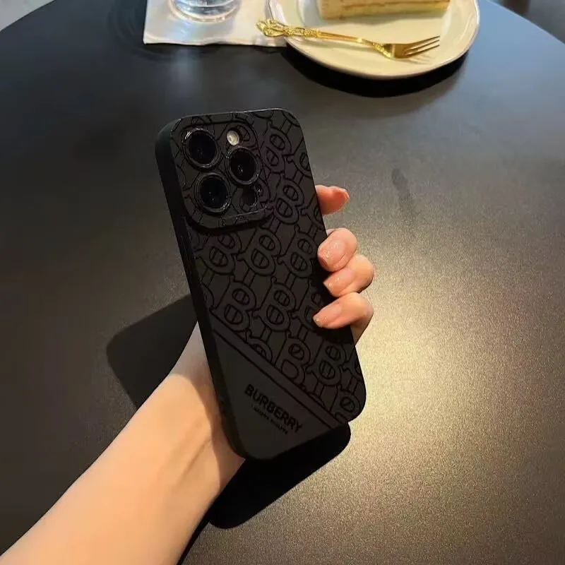 2025 ビッグブランドライト高級インターネット有名人 DIY 電話ケース Iphone 16 15 14 13 12 11 プロマックスデザイン B-BuRbErRy カバー