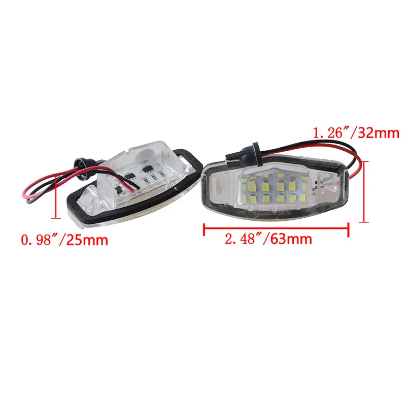 LED Rear License Plate Light White Fit For Honda CIVIC 7th 5D 2001-2005 CIVIC 8th CITY 4D 2003-2009 ACCORD  Car Accessories