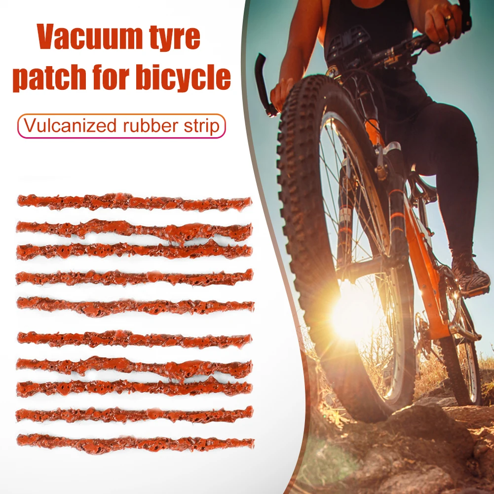 50pcs Tire Puncture Plug Brown Tire Repair Seal String 1.5x50mm Cycling Accessories for Road Mountain Bikes for Bicycle Tires