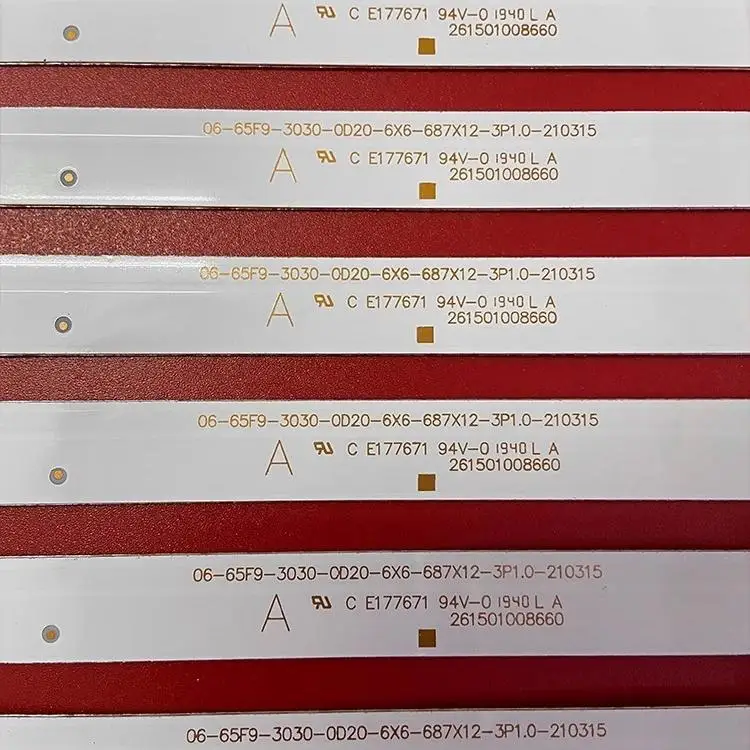 شريط LED لـ 06-65F9-3030-0D20-6x6-687x12 هاير 65R3 K65USG LU65D31J LS65AL88T71 LE65U6900UG,HK650WLEDM-MH87H,DLED65QDHE 12X6 #2