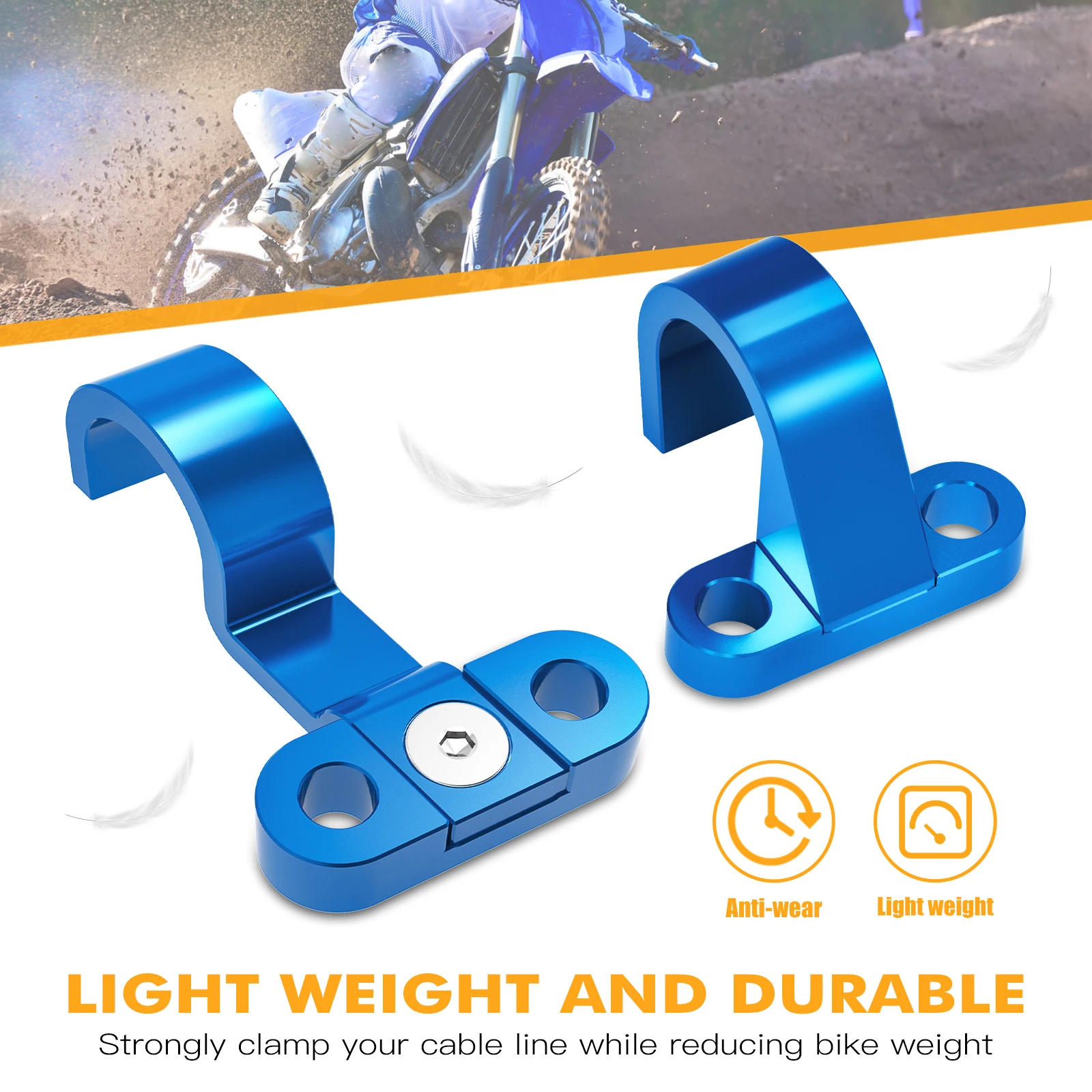 NICECNC For Yamaha YZ125 YZ250 YZ250F YZ450F 2006-2022 WR250F WR450F YZ 250FX 450FX 250X Rear Brake Hose Line Cable Clamp