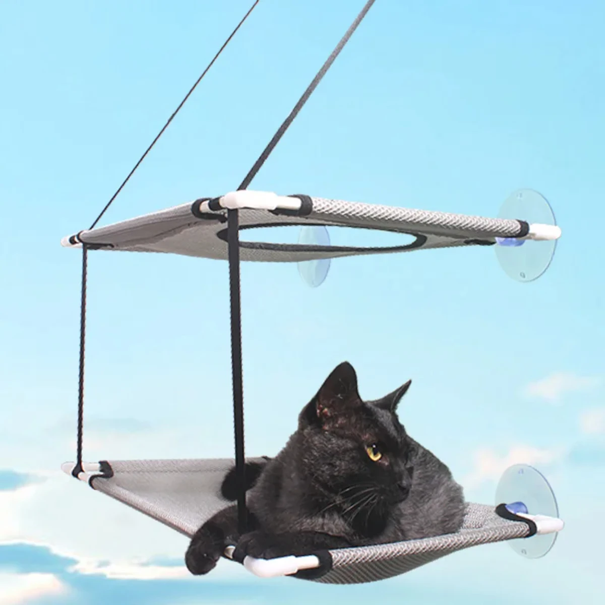 Cat Hammock Cat House Suction Cup Double-layer Hanging Cat Hanging Basket Hanging Nest Cat Bed Window Balcony Pet Cat Hammock