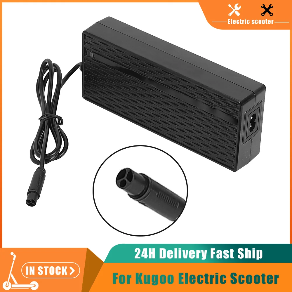 

54.6V 2A Lithium Battery Charger For KUGOO Kukirin G2 PRO DB Electric Scooter Charger EU US Plug Accessories Parts