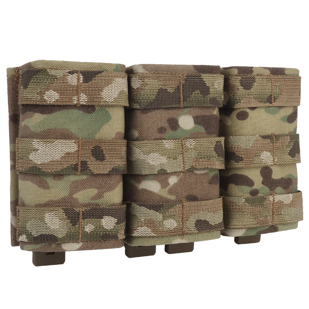 Tactical Triple 5.56 Long Magazine Pouch Insert Open Malice Clip Strap Hunting M4 KYWI Airsoft Accessories 500D Nylon