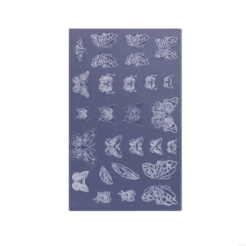 

KXRC бабочка тиснение ногтей формы силиконовые формы для резьбы Diy девушка инструмент для дизайна ногтей