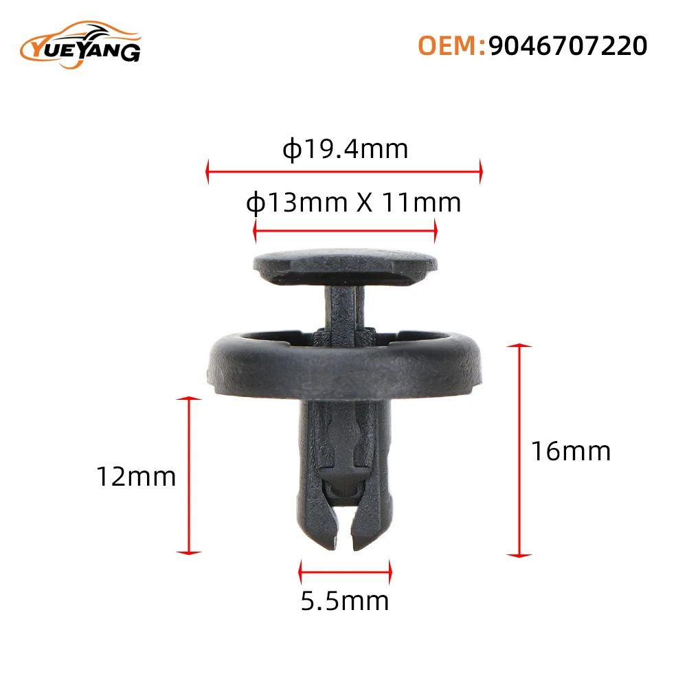 YUEYANG 90467-07220 Bumper Cover Radiator  Support  Splash Shield Retainer Clips Toyota Lexus 4Runner C-HR Camry 9046707220