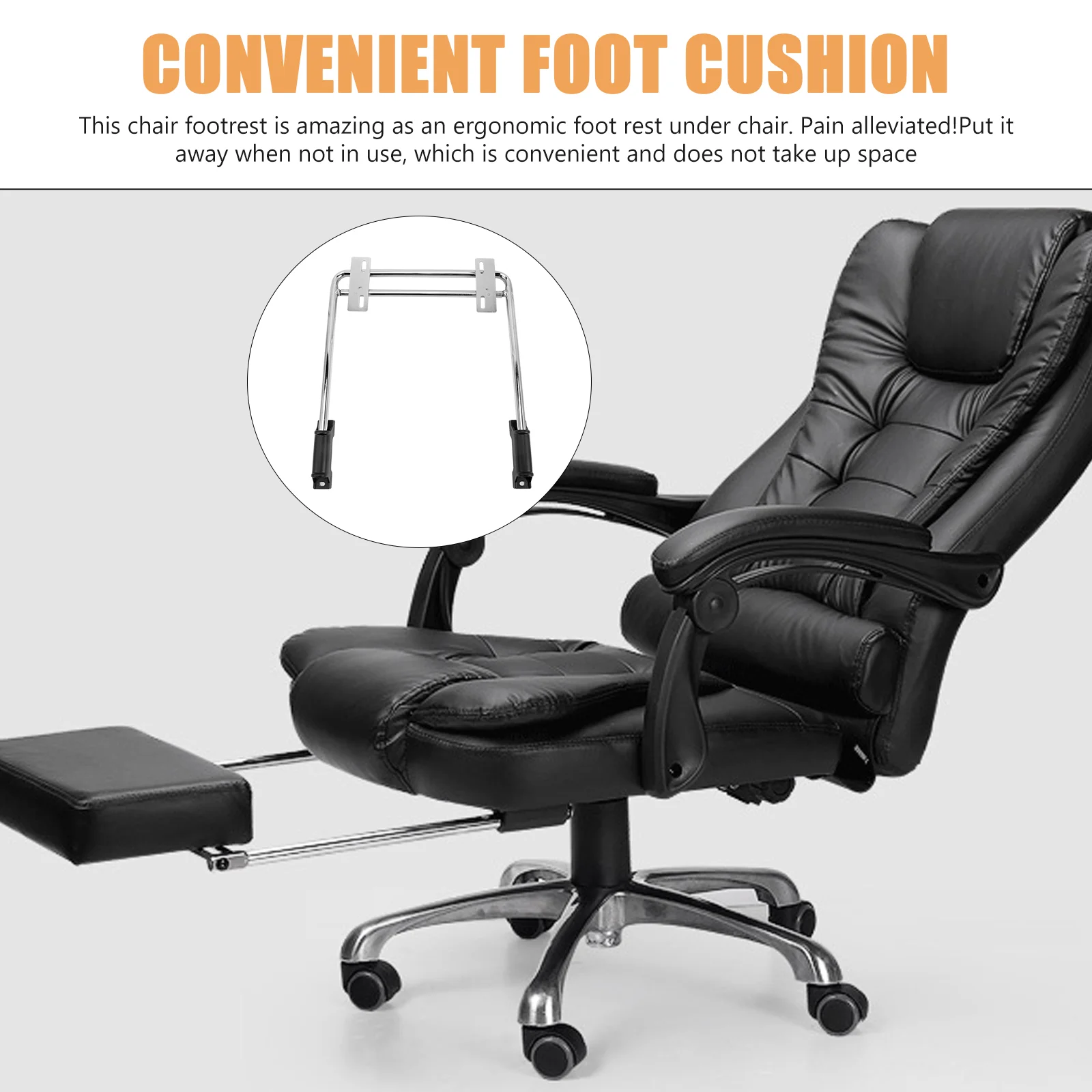 Replaceable Foot Rest Ergonomic Office Chair Footrest Desk Chair Pedal High Class Material Furniture Parts Daily Use Sturdy Rack image 3