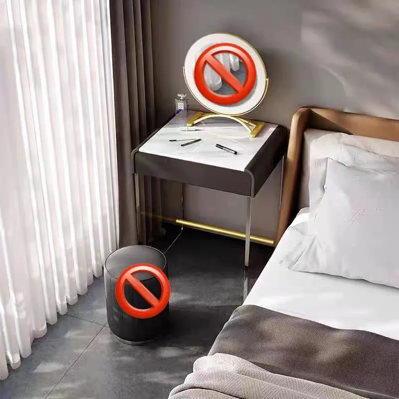 Cream wind dresser bedroom modern simple computer desk desk storage cabinet integrated