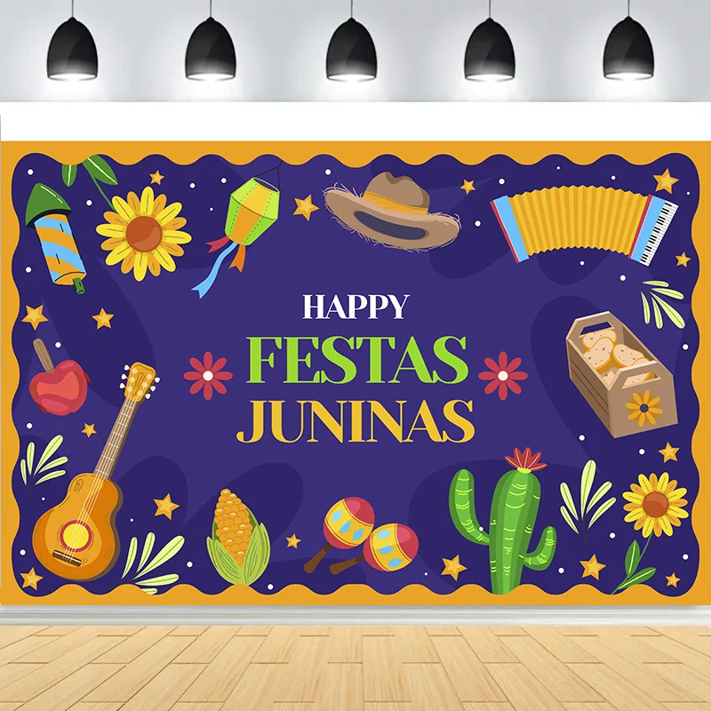 Cowgirl Party Birthday Photography Backdrops Wooden Western Baby Shower Banner My First Rodeo Photo Studio Background CG-02
