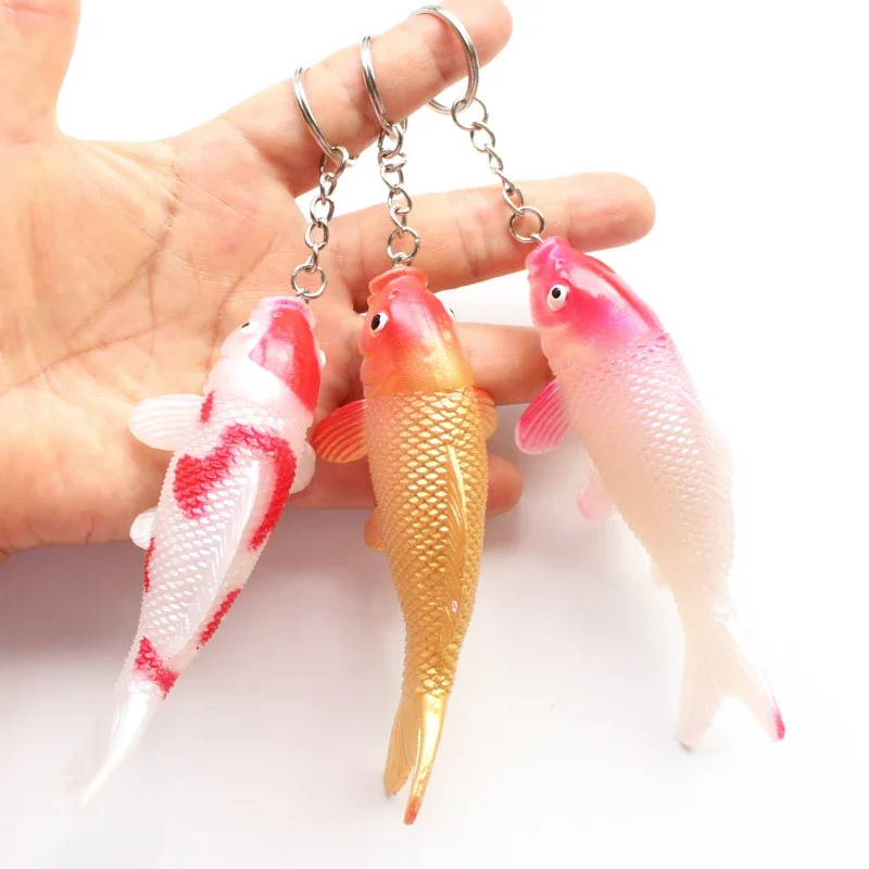 Lucky Koi Fish Keychain Stylish Blessing Fish Pendant Souvenir Party Gift  Women Bag Car Keyring Holder Charm Hanging Accessory