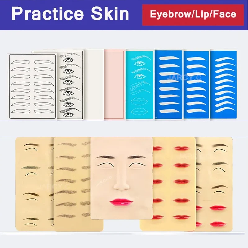 3D Latex Tattoo Practice Skin Microblading Brows Eyeliner Lip Blush Skins No Ink Required Permanent Makeup Training for Beginner