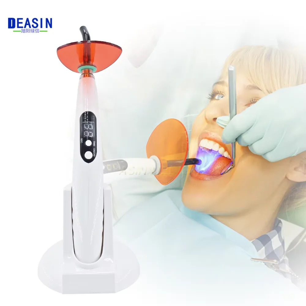 1Set Dental LED Wireless Curing Light Curing Machine Resin Curing Dentist Tool Equipment Cordless US/EU Plug 110V-220V