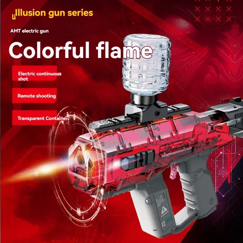 Electric Water Gel Bomb Bullet Toy Gun Pistol Colorful Flame Paintball Hydrogel Gun Weapon Launcher for Adult Boys Birthday Gift