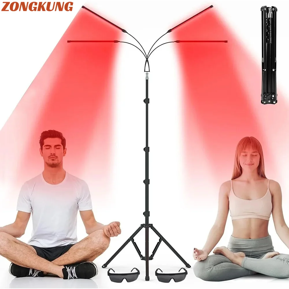 lampes-a-lumiere-rouge-avec-support-4-5-tubes-telecommandes-lumiere-infrarouge-660nm-et-850nm-pour-soulager-la-fatigue-corporelle-dispositif-de-therapie-de-soins-de-la-peau