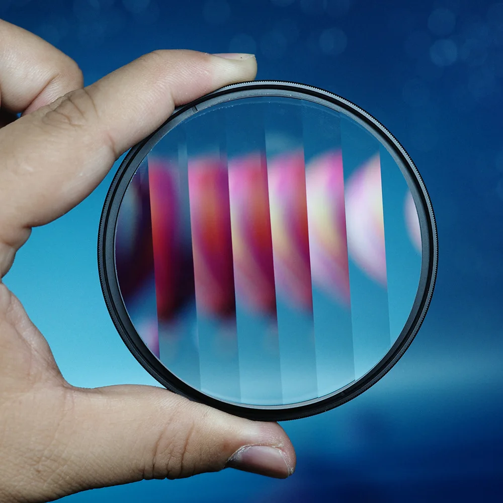 

77 мм линейный стеклянный призменный фильтр для фотографии, размытые эффекты, аксессуары для объектива зеркальной камеры, профессиональный оптический инструмент