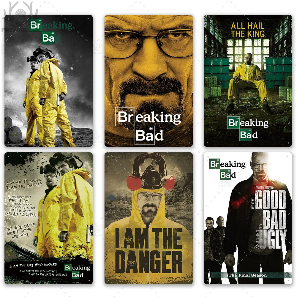 Putuo Decor-cartel de Metal Breaking Bad, placa de letrero de estaño de Metal, letrero de Metal, decoración de pared Retro para Bar y Club,