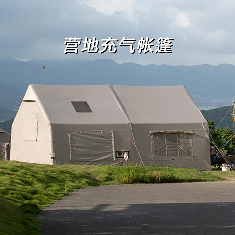 

Large space hotel tent outdoor thickening rainstorm proof one room one hall tent quick opening camp inflatable tent