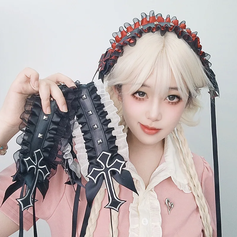 

girls item gothic lolita cosplay accessories girls headbands Hair band hair accessory y2k accessories For hair women's hair tie
