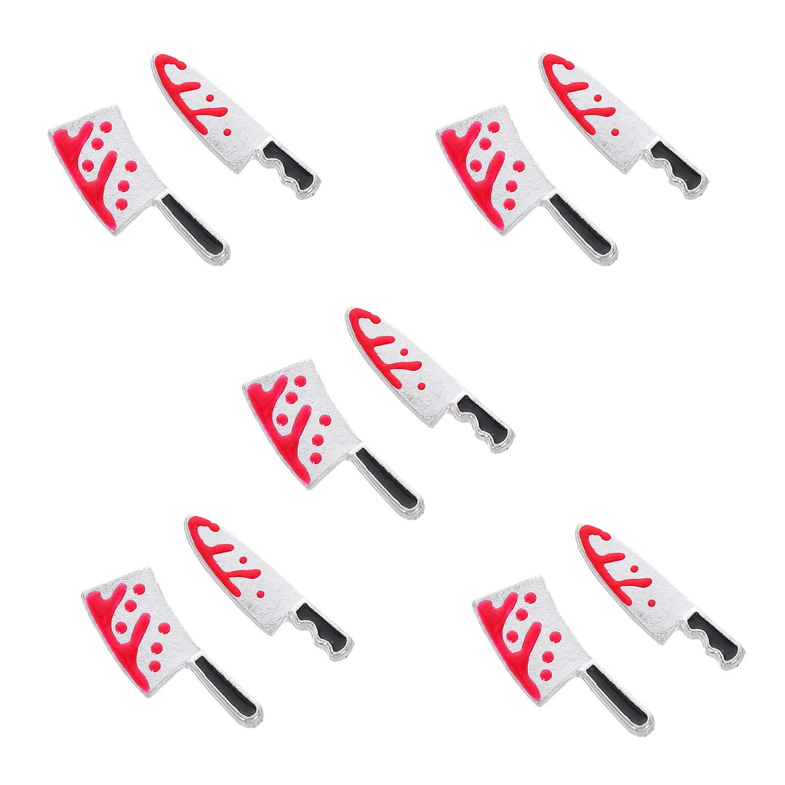 

10pcs Halloween Nail Charms Metal Cutter Studs Diy Nail Art Decorations Small Jewelry For Women Manicure Supplies