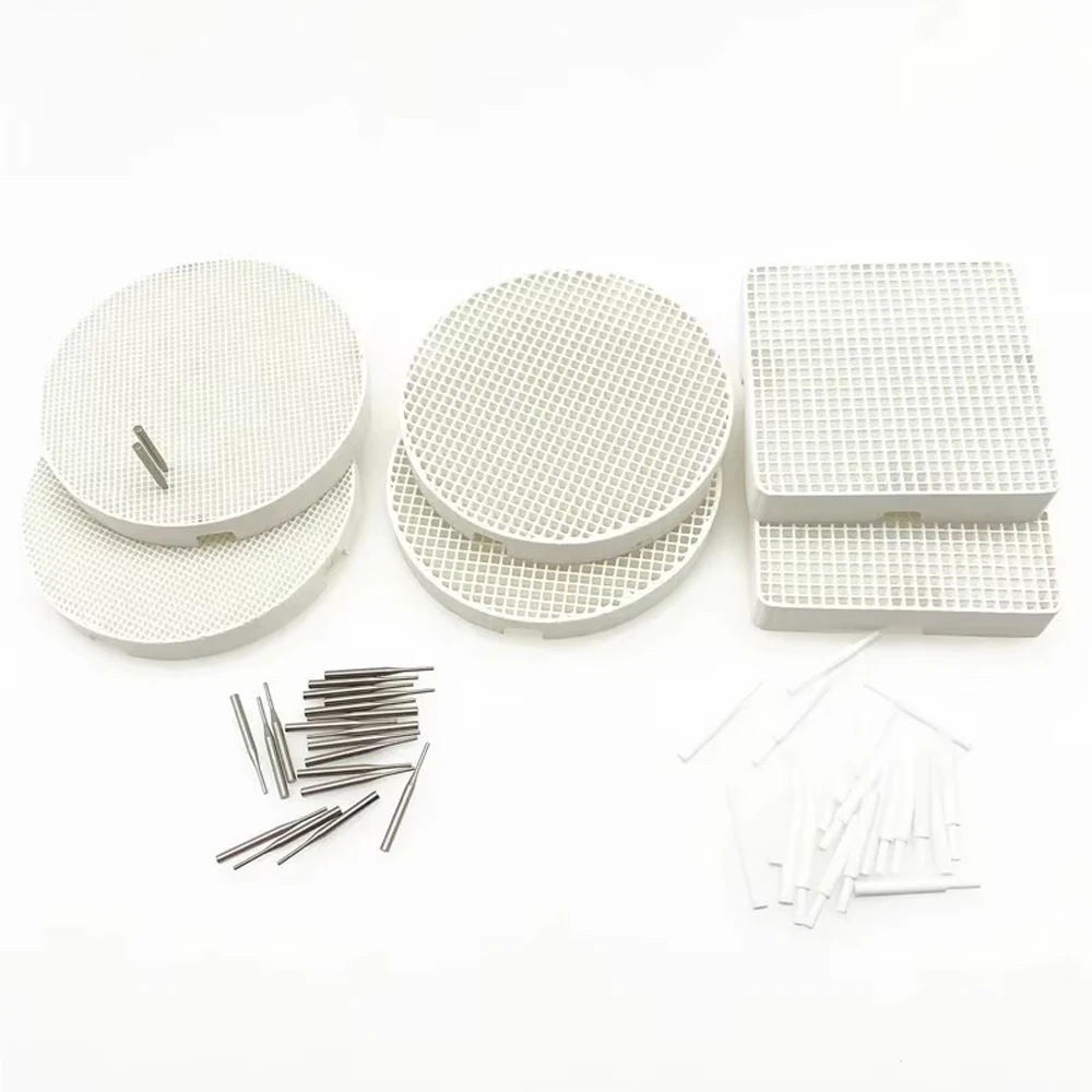 

4 Sets Dental Lab Honeycomb Firing Trays with Zirconia Ceramic or Metal Pins Dental Technician Supplies