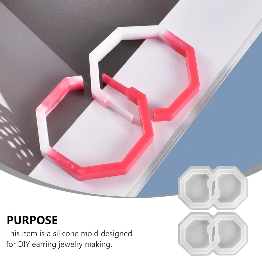 

2Pcs Crystal Earring Silicone Mold Durable Flexible DIY Jewelry Making Tool Handmade Casting Mold Silicone for Earrings