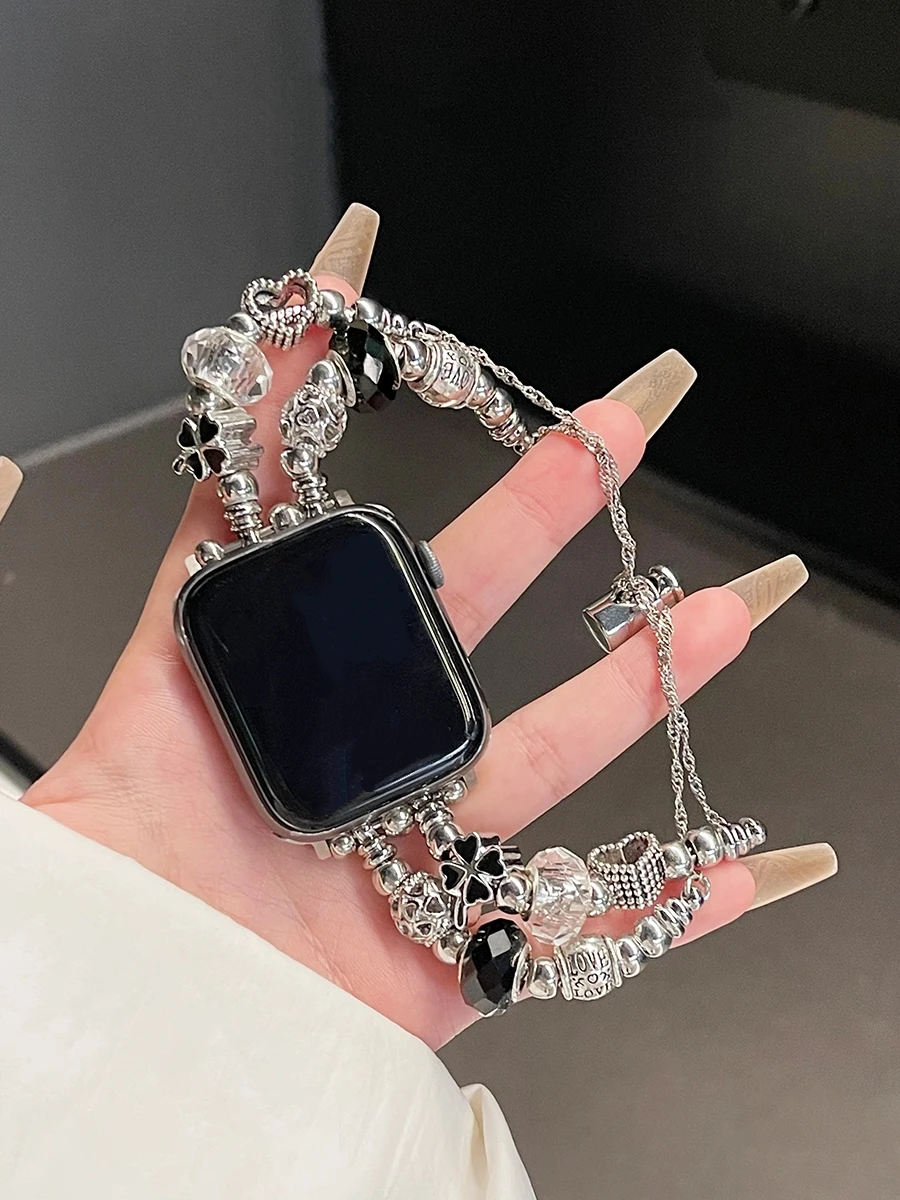 Advanced bracelet Metal link For Apple Watch band Series 11/8/7/6/10/9 40mm 41mm 38mm 42mm 44mm 45mm 46mm Strap