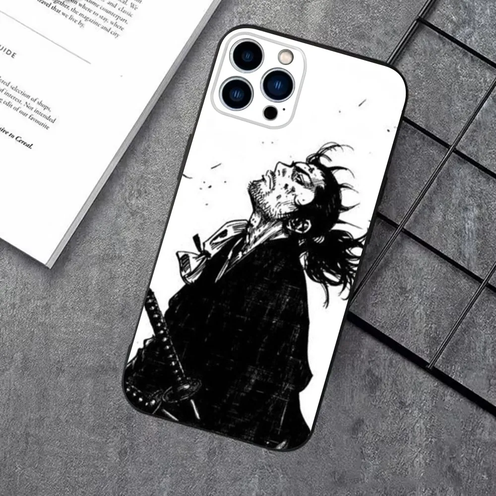 M-Miyamoto M-Musashi Phone Case For iPhone 16,15,14,13,12,11 Plus,Pro Max,XS,X,XR,SE,Mini,8,7，Soft Silicone Black Cover