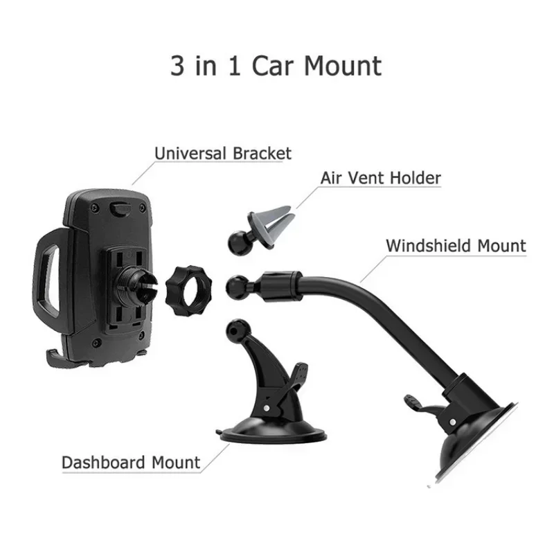 

Car Phone Holder Mobile Phone Holder Stand No Magnetic GPS Mount Support for 12 11 Pro in Car Sucker