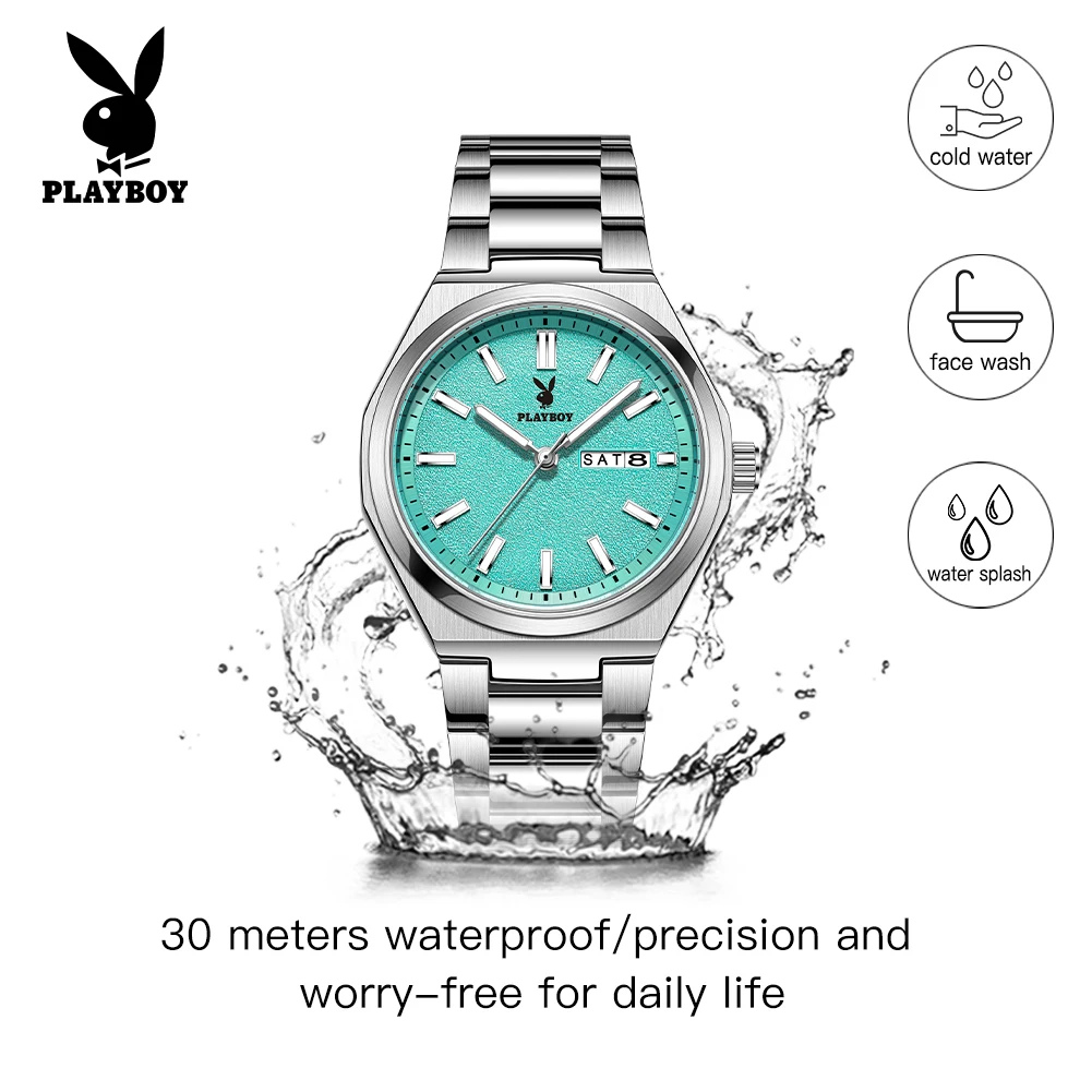 PLAYBOY 3110 Original Quartz Movement Watch Round Dial Design