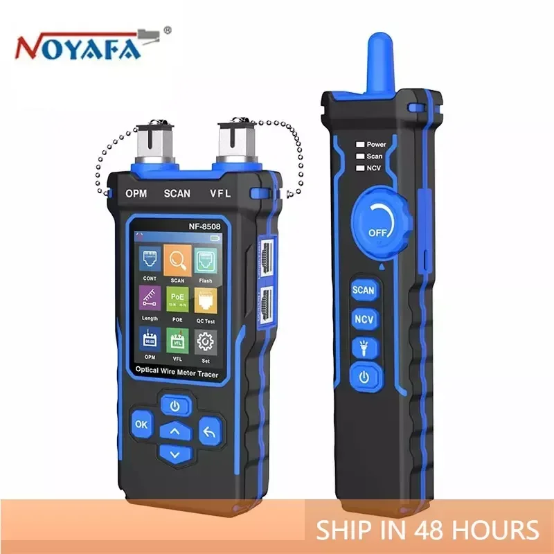 NOYAFA NF-8508 RJ11/45 Network Cable Tester Machine LCD Digital Network Line Finder Wire Tracker PoE Checker Optical Wire Meter