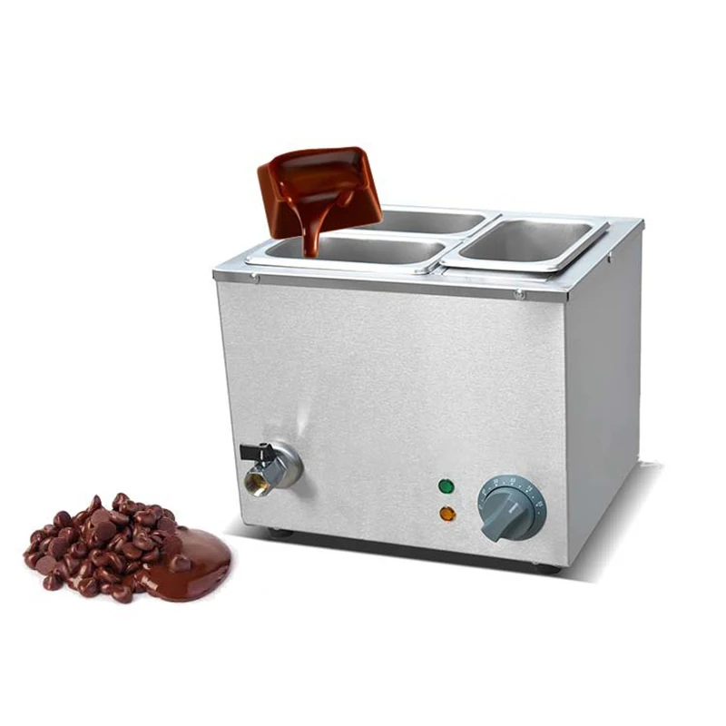 

Three-cylinder Electric Chocolate Fountain Fondue Commercial Chocolate Melting Machine Hot Chocolate Melt Pot melter Machine 1pc